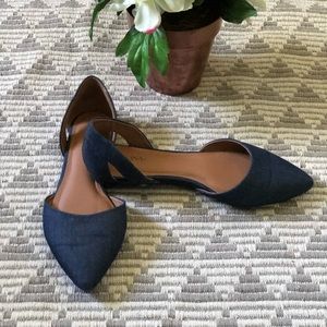 Shoes flat demin size 8